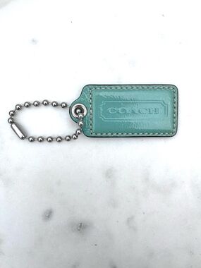 COACH Vintage Patent Leather Hang Tag, Light Blue